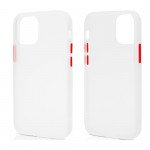 Wholesale Slim Matte Hybrid Bumper Case for iPhone 12 / iPhone 12 Pro 6.1 inch (White)